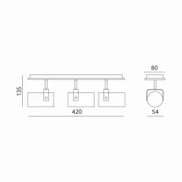 Ceiling lamp VENICE W-3L 3xGU10 biała JVS KOBI-002183 KOBI