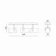 Ceiling lamp VENICE W-3L 3xGU10 biała JVS KOBI-002183 KOBI