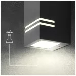 Garden wall lamp QUAZAR 11 1xGU10 IP44 grey Kobi KOBI-002266 KOBI