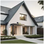 PRISM napelemes LED-reflektor, IP44, 2 W, Hideg fehér, fekete