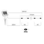 Solar garden lamp 300 LED SPARK 3000K IP44 LED2B KOBI-002314 KOBI