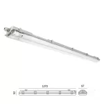 Waterproof set HERMETIC G2 + 2x LED T8 18W 120cm 4000K KOBI KOBI-003678 SpectrumLED
