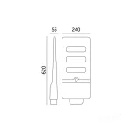 Street light Solar LED URBI 8W 6500K IP54 LED2B KOBI-003687 KOBI