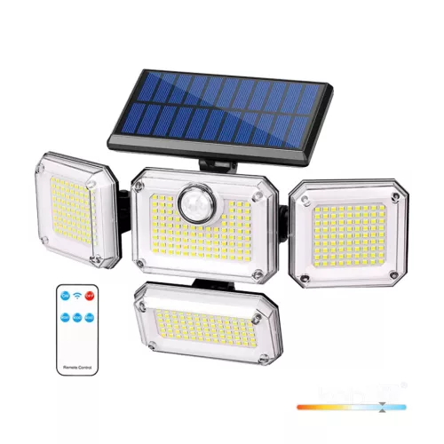 GLOW G2 napelemes LED-reflektor, IP44, 2 W, Hideg fehér, fekete KOBI-003693 KOBI