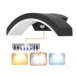 Garden wall lamp LED OME 10W 4000K LX IP54 black LED2B KOBI-003704 SpectrumLED