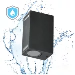 Garden wall lamp QUERK 7 2xGU10 IP54 black LED2B KOBI-003707 SpectrumLED