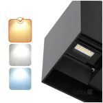 Garden wall lamp LED QUERK 2x3W 3000K IP54 black LED2B KOBI-003708 KOBI