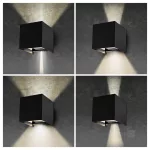 Garden wall lamp LED QUERK 2x3W 3000K IP54 black LED2B KOBI-003708 KOBI