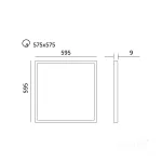 NELIO G2 LED-panel, 36 W, IP40, 600x600 mm, Meleg fehér, 5 év garancia KOBI-003828 SpectrumLED