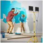 TIGRA TRIPOD LED-reflektor, 110°, IP54, 200 W, Természetes fehér, fekete