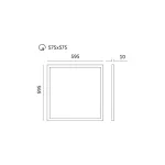 BALIS LED-panel, 40 W, IP20, 600x600 mm, Természetes fehér KOBI-003958 SpectrumLED