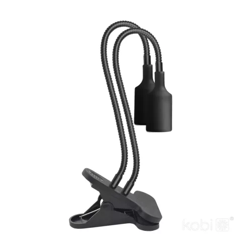 LED növénynevelő lámpa LED PLANTY CLIP W DUO 1xE27 black Kobi Design KOBI-004018 KOBI