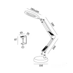 Table lamp LED AURIQ LOUPE 10W 3CCT black LED2B KOBI-004022 KOBI