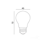 E27 LED-fényforrás, 4 W, filament, Meleg fehér WW 3000K 450lm, KOBI-004079 KOBI