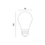 E27 LED-fényforrás, 7 W, filament, Meleg fehér WW 3000K 780lm, KOBI-004082 KOBI