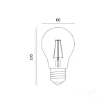 E27 LED-fényforrás, 12 W, filament, Meleg fehér WW 3000K 1521lm, KOBI-004085 KOBI