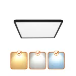 Ceiling lamp LED NIVERA SQUARE 12W 3CCT IP54 black Kobi Premium KOBI-004095 KOBI