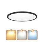 Ceiling lamp LED NIVERA CIRCLE 18W 3CCT LX IP54 black Kobi Premium KOBI-004105 SpectrumLED