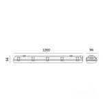 Waterproof fixture HERMES G2 2x120 IP65 LED2B KOBI-004192 KOBI