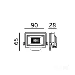 DELYO MHN LED-reflektor, 110°, IP65, 10 W, Természetes fehér, fekete KOBI-004224 SpectrumLED