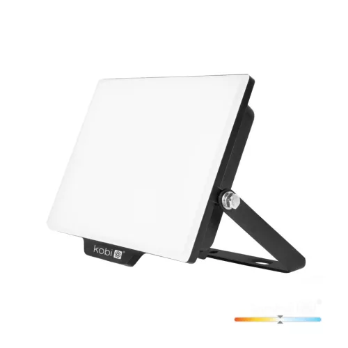 DELYO MHN LED-reflektor, 110°, IP65, 20 W, Természetes fehér, fekete KOBI-004226 KOBI