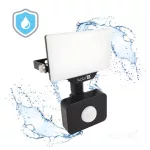 DELYO MHNC LED-reflektor, 120°, IP54, 10 W, Természetes fehér, fekete
