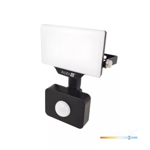 DELYO MHNC LED-reflektor, 110°, IP54, 10 W, Hideg fehér, fekete KOBI-004235 KOBI