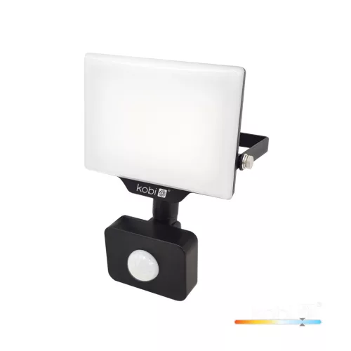 DELYO MHNC LED-reflektor, 110°, IP54, 20 W, Hideg fehér, fekete KOBI-004237 KOBI