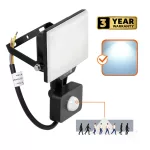 DELYO MHNC LED-reflektor, 110°, IP54, 20 W, Hideg fehér, fekete KOBI-004237 KOBI