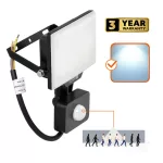 DELYO MHNC LED-reflektor, 110°, IP54, 20 W, Hideg fehér, fekete