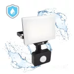 DELYO MHNC LED-reflektor, 110°, IP54, 20 W, Hideg fehér, fekete