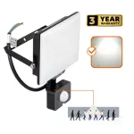 DELYO MHNC LED-reflektor, 110°, IP54, 30 W, Természetes fehér, fekete KOBI-004238 KOBI