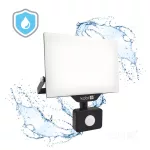 DELYO MHNC LED-reflektor, 110°, IP54, 30 W, Hideg fehér, fekete