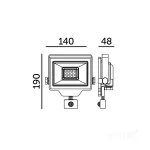 DELYO MHNC LED-reflektor, 110°, IP54, 30 W, Hideg fehér, fekete KOBI-004239 SpectrumLED