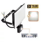 DELYO MHNC LED-reflektor, 110°, IP54, 50 W, Természetes fehér, fekete KOBI-004240 KOBI
