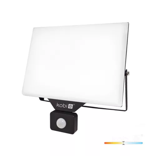 DELYO MHNC LED-reflektor, 110°, IP54, 100 W, Természetes fehér, fekete KOBI-004242 KOBI