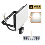 DELYO MHNC LED-reflektor, 110°, IP54, 100 W, Természetes fehér, fekete KOBI-004242 KOBI