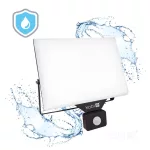 DELYO MHNC LED-reflektor, 110°, IP54, 100 W, Természetes fehér, fekete
