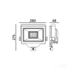DELYO MHNC LED-reflektor, 110°, IP54, 100 W, Természetes fehér, fekete KOBI-004242 KOBI