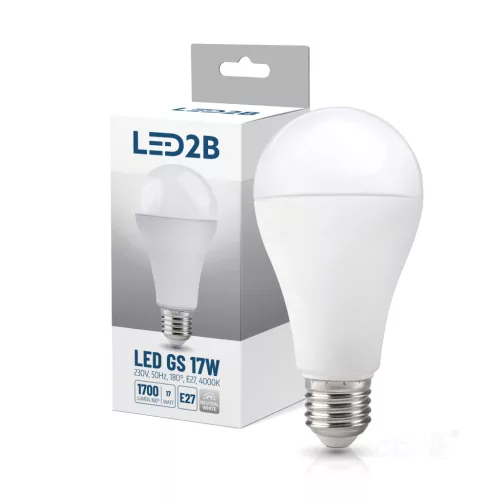 E27 LED-fényforrás, 17 W, Természetes fehér NW 4000K lm, KOBI-004296 KOBI