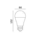 E27 LED-fényforrás, 22 W, Hideg fehér CW 6500K lm, KOBI-004300 KOBI