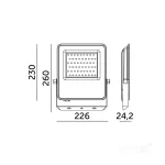 Floodlight LED ULSAN 100W 4000K IP65 Kobi Pro