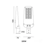 Street light LED ULTIMATE STREET 100W 4000K IP66 Kobi Pro KOBI-004407 KOBI