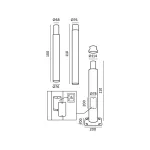 Słup BASE SV 3m Fi 60 mm czarny Kobi KOBI-004428 KOBI