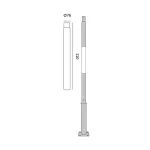 Przedłużka BASE SV 1m Fi 76 mm czarna Kobi KOBI-004430 KOBI