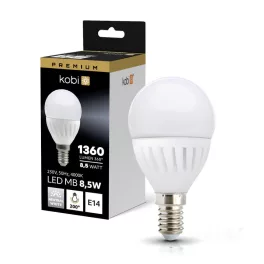   E14 LED-fényforrás, 8.5 W, Természetes fehér NW 4000K 1360lm, KOBI-004456 KOBI