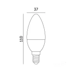 E14 LED-fényforrás, 8.5 W, Meleg fehér, Prémium WW 3000K 1360lm, KOBI-004458 KOBI