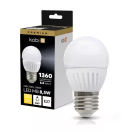   E27 LED-fényforrás, 8.5 W, Meleg fehér WW K lm, KOBI-004461 SpectrumLED