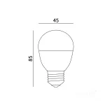 E27 LED-fényforrás, 8.5 W, Hideg fehér CW 6000K 1360lm, KOBI-004463 KOBI