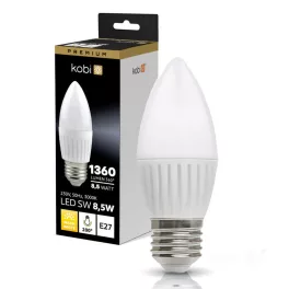 E27 LED-fényforrás, 8.5 W, Meleg fehér, Prémium